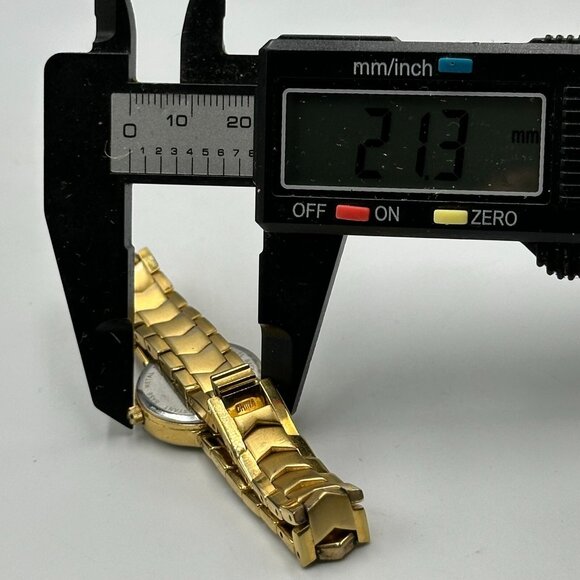 Elgin Watch Women Gold Tone Round 21MM Dial New Battery 7 Inch - Picture 14 of 15